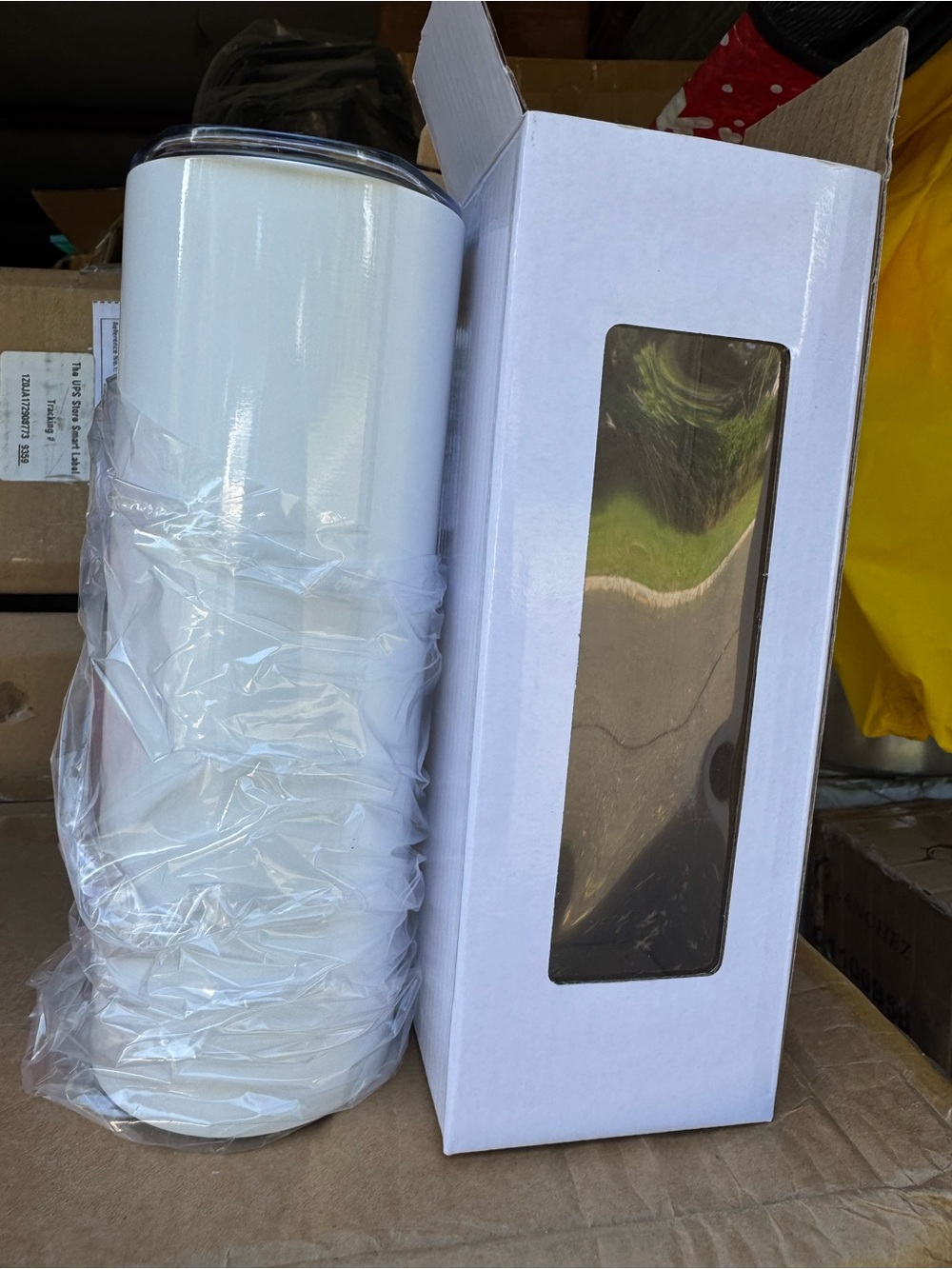20oz Stainless Drink Tumbler with Clear Lid - can be sublimated print